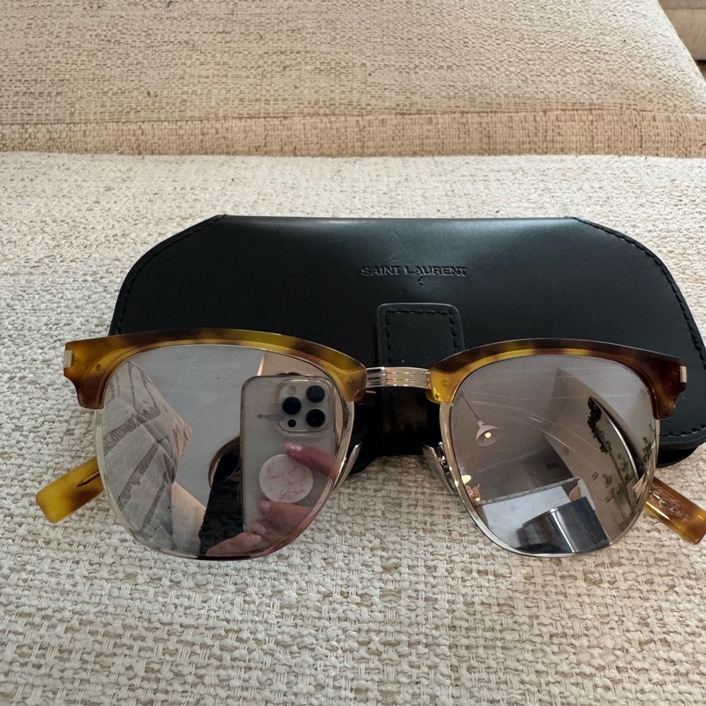 Saint Laurent Tortoise Shell Sunglasses